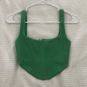 Princess Polly Green Corset Top